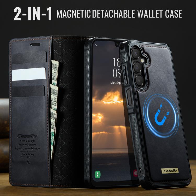 For Samsung Galaxy A16 5G CaseMe C49 Magnetic RFID Blocking Detachable Wallet Leather Phone Case