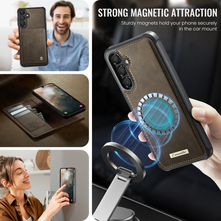 For Samsung Galaxy A16 5G CaseMe C49 Magnetic RFID Blocking Detachable Wallet Leather Phone Case