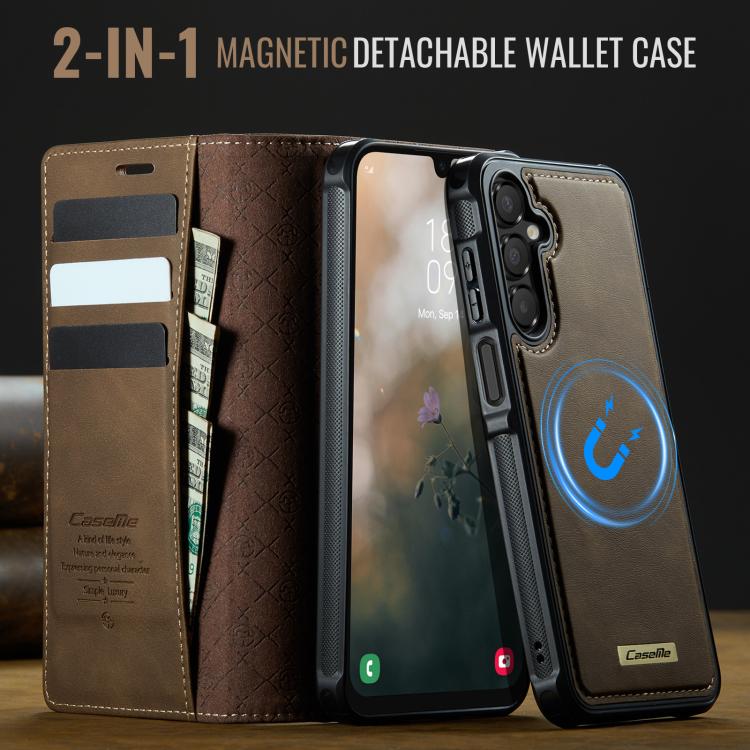 For Samsung Galaxy A16 5G CaseMe C49 Magnetic RFID Blocking Detachable Wallet Leather Phone Case