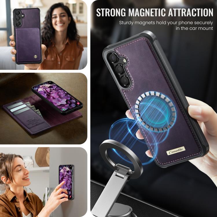 For Samsung Galaxy A16 5G CaseMe C49 Magnetic RFID Blocking Detachable Wallet Leather Phone Case