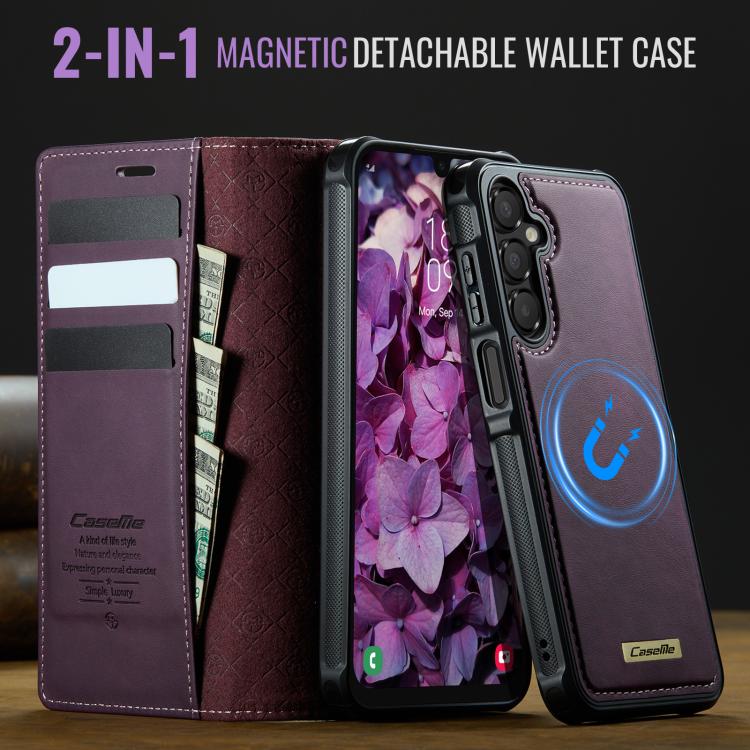 For Samsung Galaxy A16 5G CaseMe C49 Magnetic RFID Blocking Detachable Wallet Leather Phone Case
