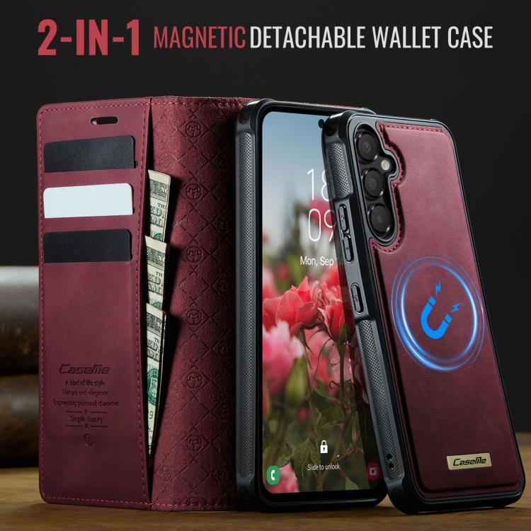 For Samsung Galaxy A54 5G CaseMe C49 Magnetic RFID Blocking Detachable Wallet Leather Phone Case