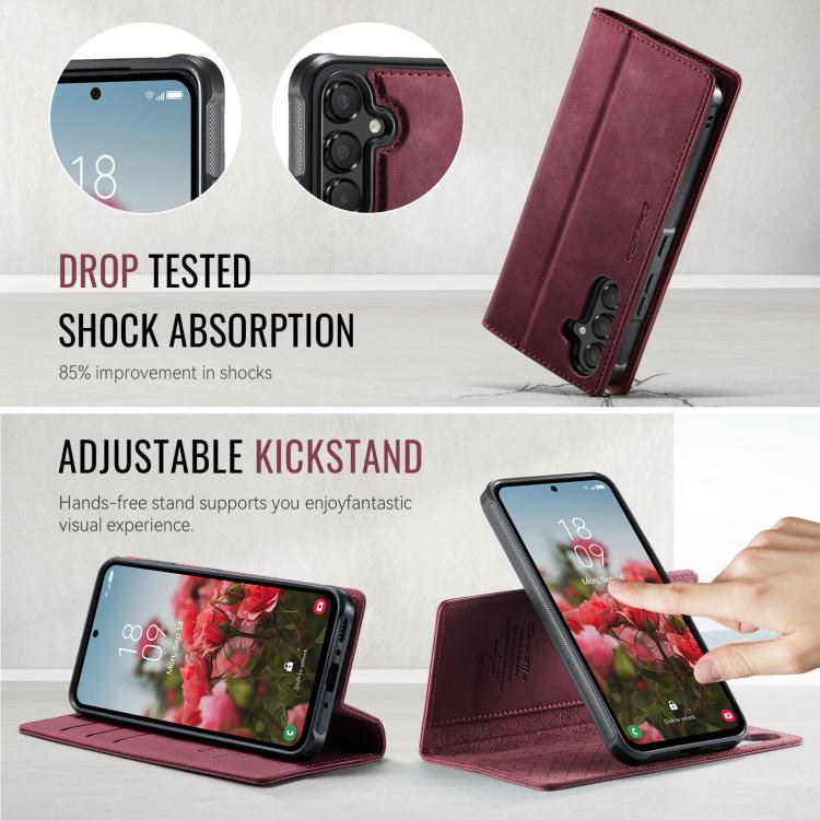 For Samsung Galaxy A54 5G CaseMe C49 Magnetic RFID Blocking Detachable Wallet Leather Phone Case