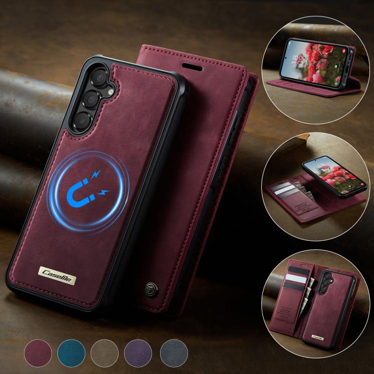 For Samsung Galaxy A54 5G CaseMe C49 Magnetic RFID Blocking Detachable Wallet Leather Phone Case