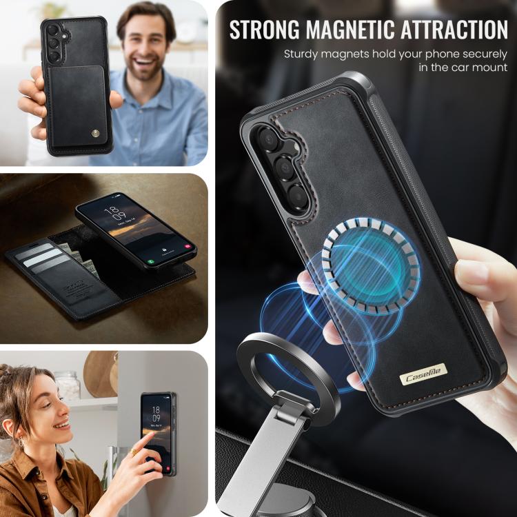 For Samsung Galaxy A54 5G CaseMe C49 Magnetic RFID Blocking Detachable Wallet Leather Phone Case