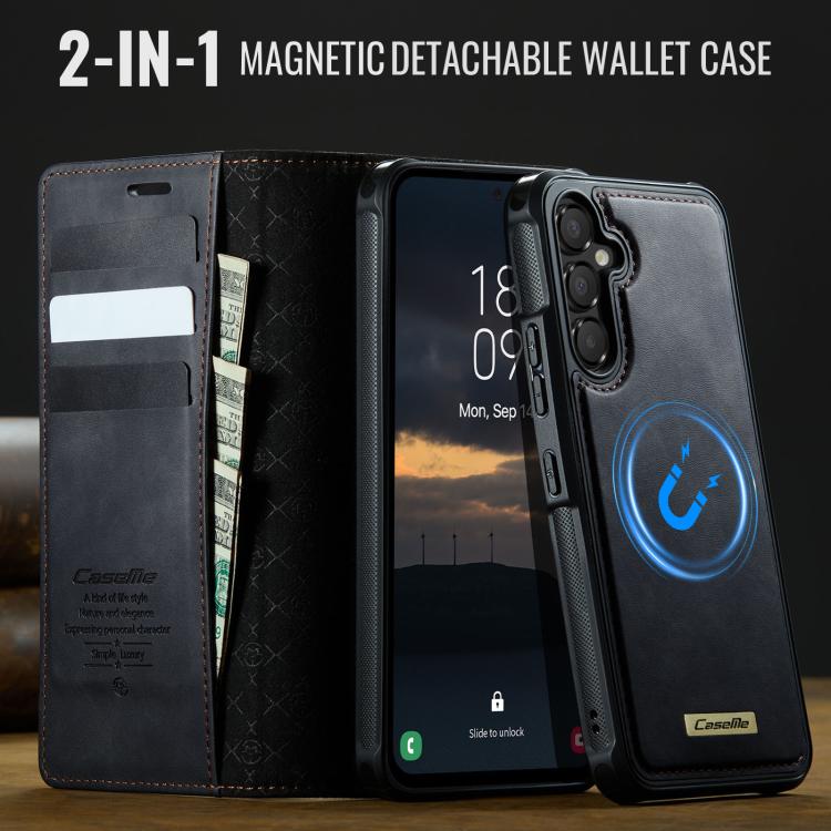 For Samsung Galaxy A54 5G CaseMe C49 Magnetic RFID Blocking Detachable Wallet Leather Phone Case