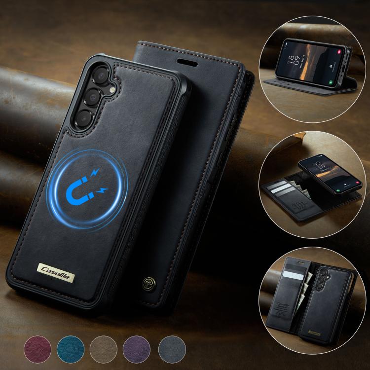 For Samsung Galaxy A54 5G CaseMe C49 Magnetic RFID Blocking Detachable Wallet Leather Phone Case