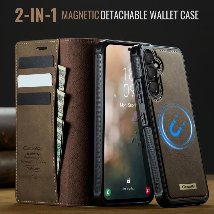 For Samsung Galaxy A54 5G CaseMe C49 Magnetic RFID Blocking Detachable Wallet Leather Phone Case