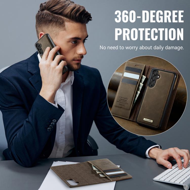 For Samsung Galaxy A54 5G CaseMe C49 Magnetic RFID Blocking Detachable Wallet Leather Phone Case
