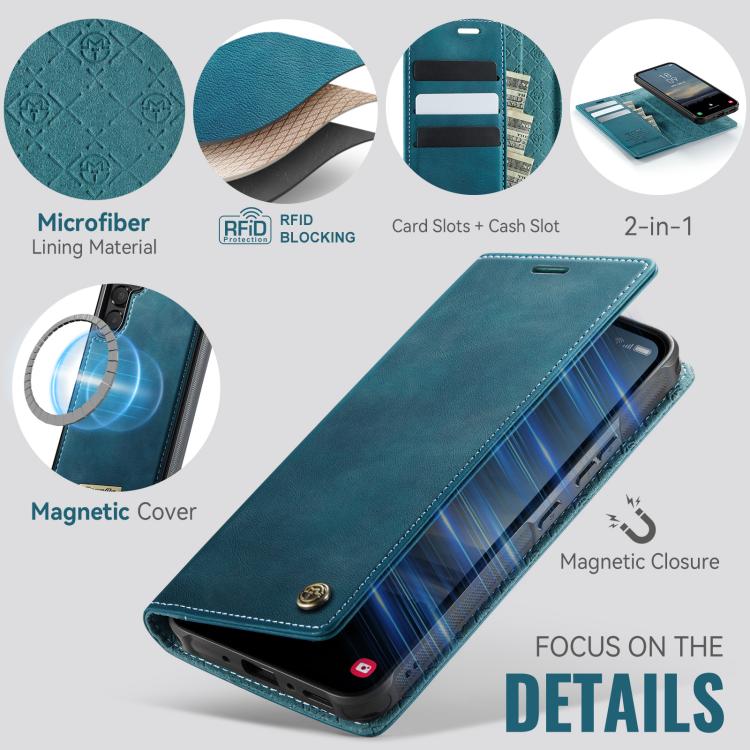 For Samsung Galaxy A54 5G CaseMe C49 Magnetic RFID Blocking Detachable Wallet Leather Phone Case