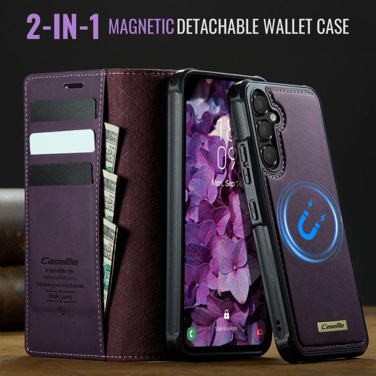 For Samsung Galaxy A54 5G CaseMe C49 Magnetic RFID Blocking Detachable Wallet Leather Phone Case