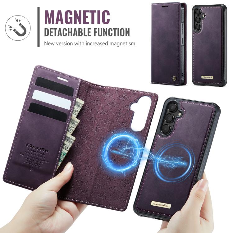 For Samsung Galaxy A54 5G CaseMe C49 Magnetic RFID Blocking Detachable Wallet Leather Phone Case