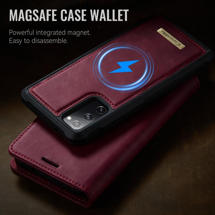For Samsung Galaxy S20 FE CaseMe C49 Magnetic RFID Blocking Detachable Wallet Leather Phone Case