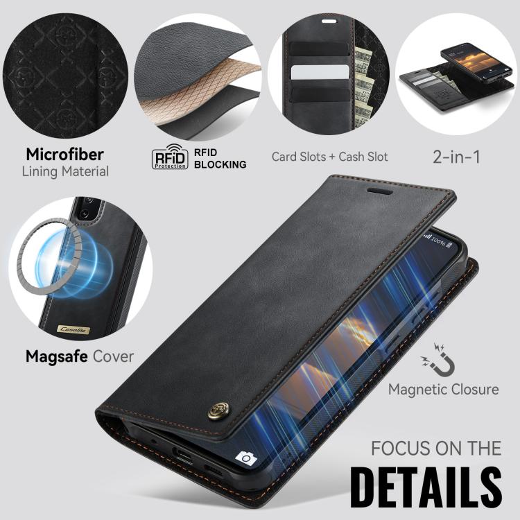 For Samsung Galaxy S20 FE CaseMe C49 Magnetic RFID Blocking Detachable Wallet Leather Phone Case