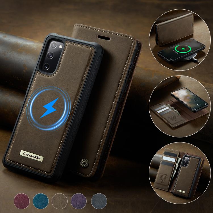 For Samsung Galaxy S20 FE CaseMe C49 Magnetic RFID Blocking Detachable Wallet Leather Phone Case