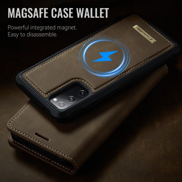 For Samsung Galaxy S20 FE CaseMe C49 Magnetic RFID Blocking Detachable Wallet Leather Phone Case