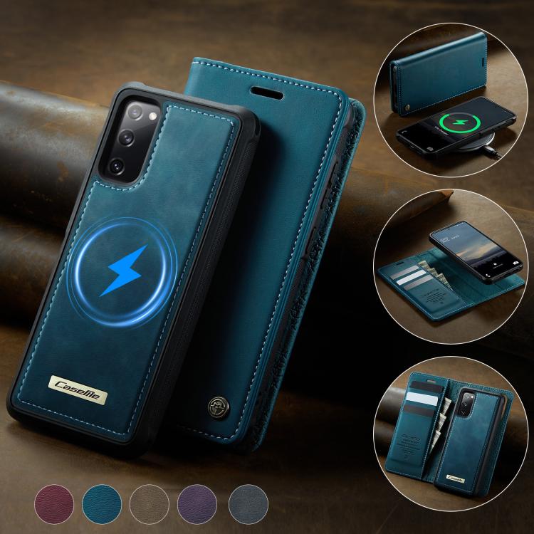 For Samsung Galaxy S20 FE CaseMe C49 Magnetic RFID Blocking Detachable Wallet Leather Phone Case