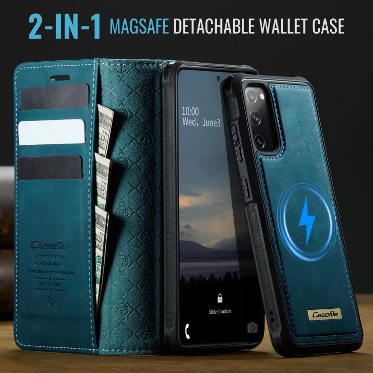 For Samsung Galaxy S20 FE CaseMe C49 Magnetic RFID Blocking Detachable Wallet Leather Phone Case