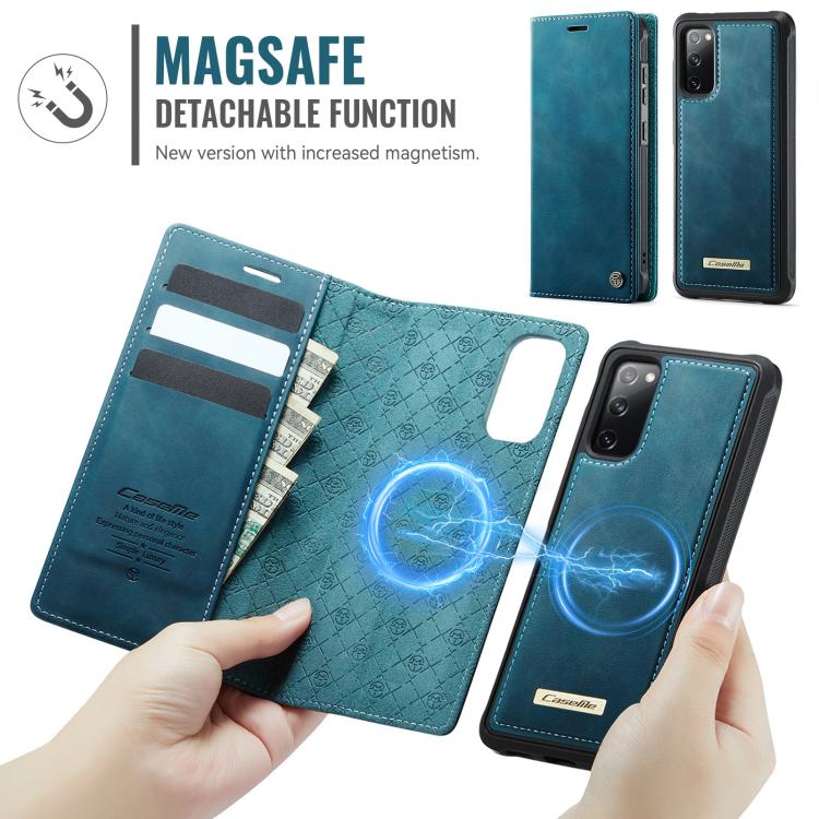 For Samsung Galaxy S20 FE CaseMe C49 Magnetic RFID Blocking Detachable Wallet Leather Phone Case