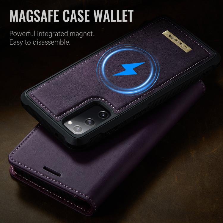 For Samsung Galaxy S20 FE CaseMe C49 Magnetic RFID Blocking Detachable Wallet Leather Phone Case