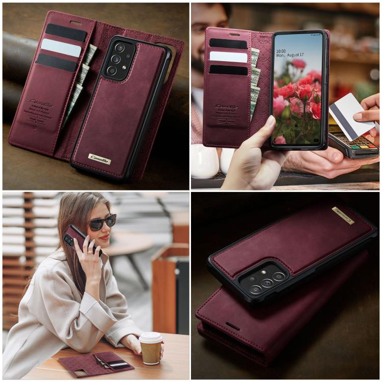 For Samsung Galaxy A53 5G CaseMe C49 Magnetic RFID Blocking Detachable Wallet Leather Phone Case