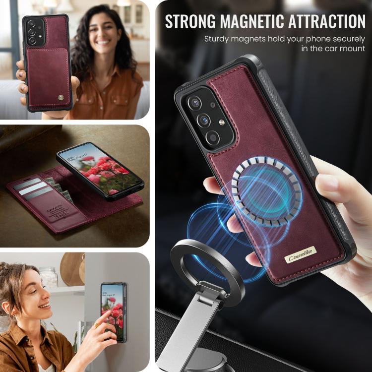 For Samsung Galaxy A53 5G CaseMe C49 Magnetic RFID Blocking Detachable Wallet Leather Phone Case