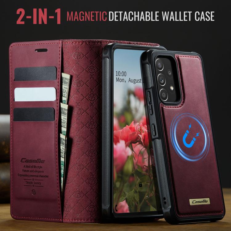 For Samsung Galaxy A53 5G CaseMe C49 Magnetic RFID Blocking Detachable Wallet Leather Phone Case