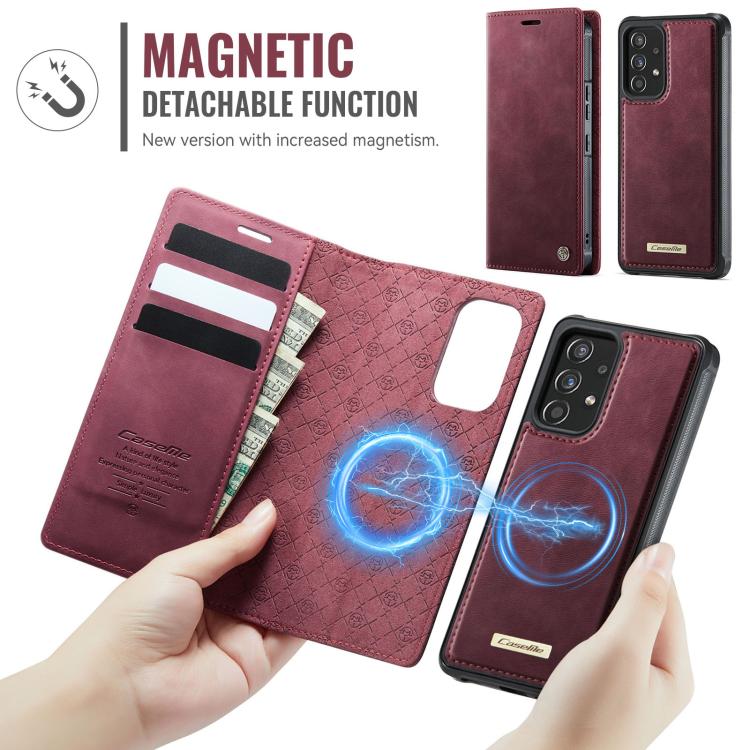 For Samsung Galaxy A53 5G CaseMe C49 Magnetic RFID Blocking Detachable Wallet Leather Phone Case