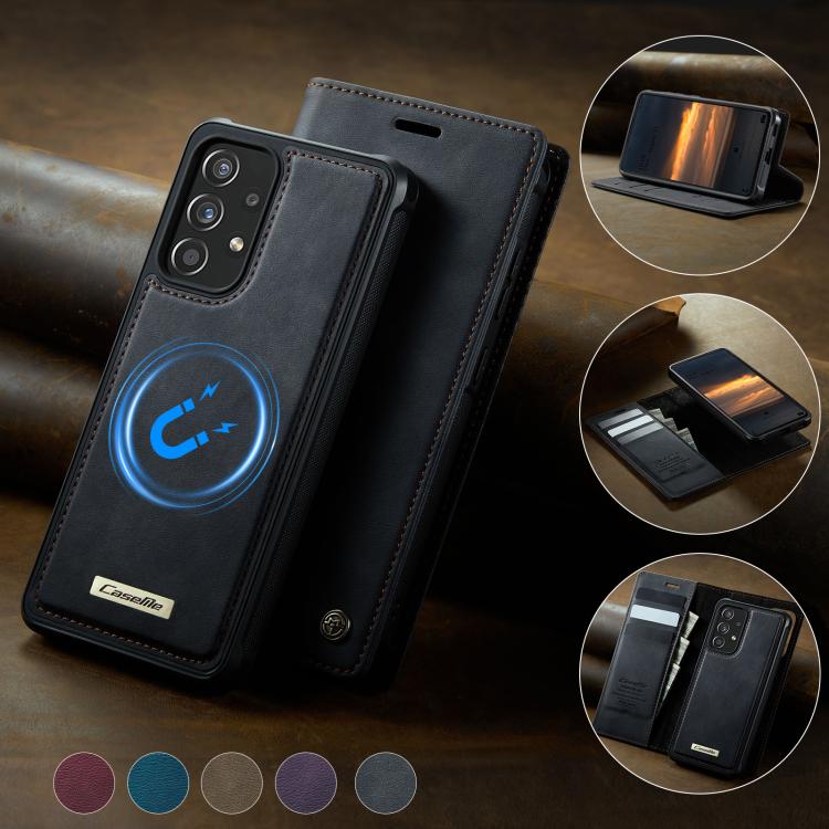 For Samsung Galaxy A53 5G CaseMe C49 Magnetic RFID Blocking Detachable Wallet Leather Phone Case