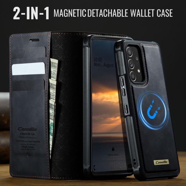 For Samsung Galaxy A53 5G CaseMe C49 Magnetic RFID Blocking Detachable Wallet Leather Phone Case