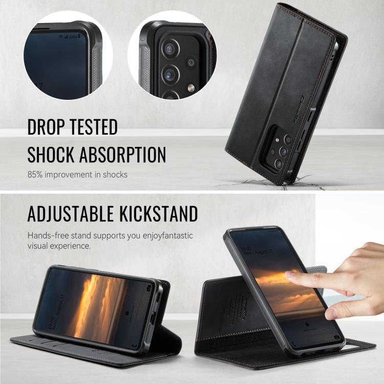 For Samsung Galaxy A53 5G CaseMe C49 Magnetic RFID Blocking Detachable Wallet Leather Phone Case