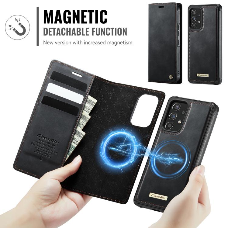 For Samsung Galaxy A53 5G CaseMe C49 Magnetic RFID Blocking Detachable Wallet Leather Phone Case