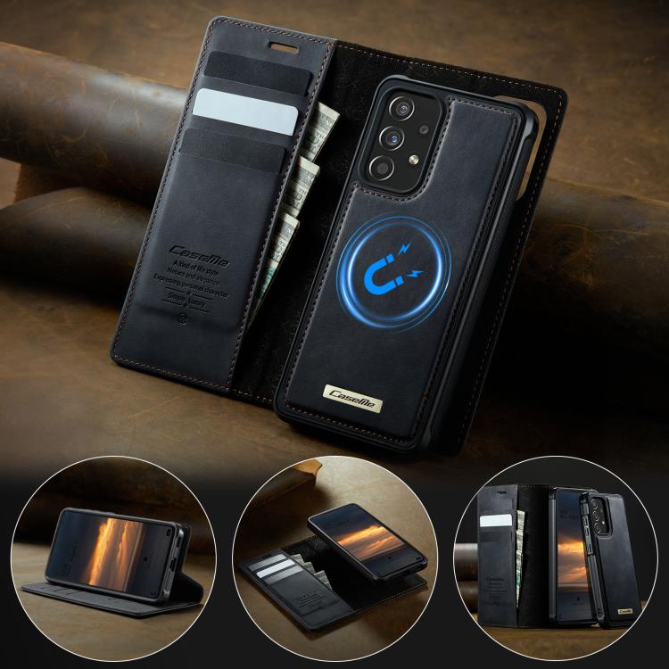 For Samsung Galaxy A53 5G CaseMe C49 Magnetic RFID Blocking Detachable Wallet Leather Phone Case