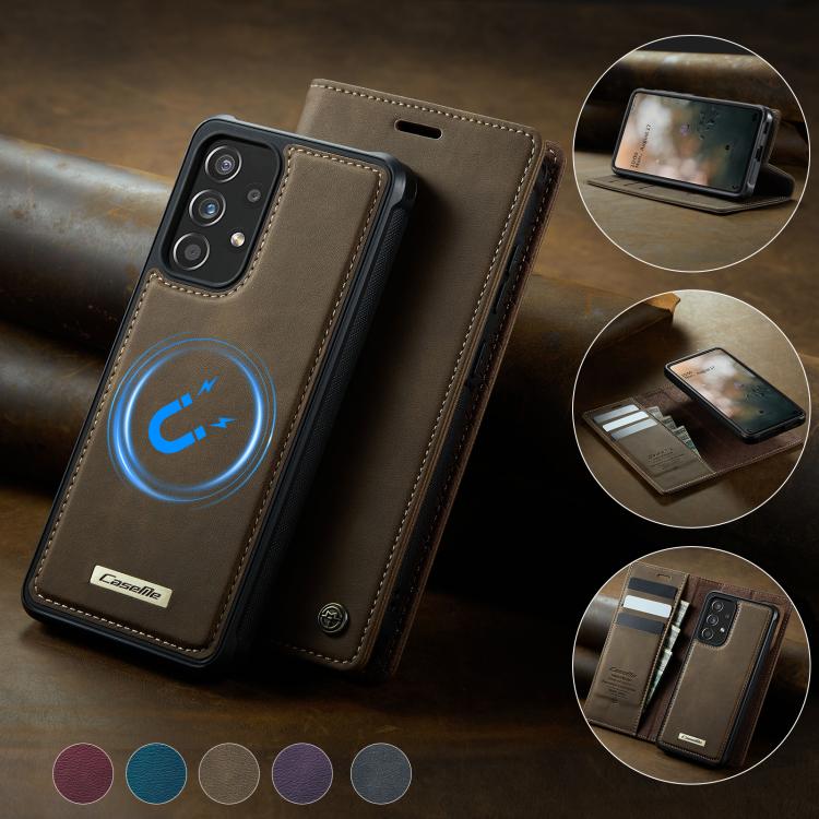 For Samsung Galaxy A53 5G CaseMe C49 Magnetic RFID Blocking Detachable Wallet Leather Phone Case