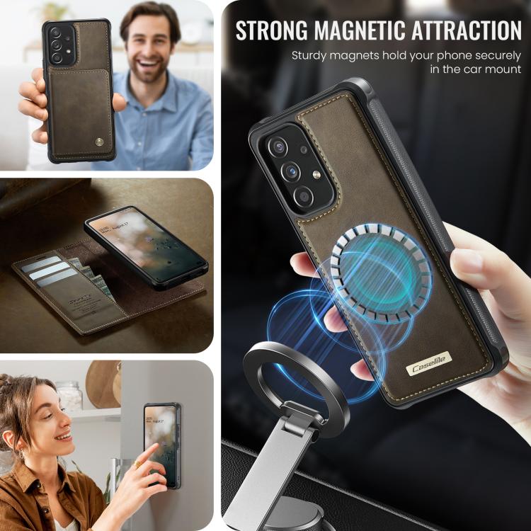 For Samsung Galaxy A53 5G CaseMe C49 Magnetic RFID Blocking Detachable Wallet Leather Phone Case