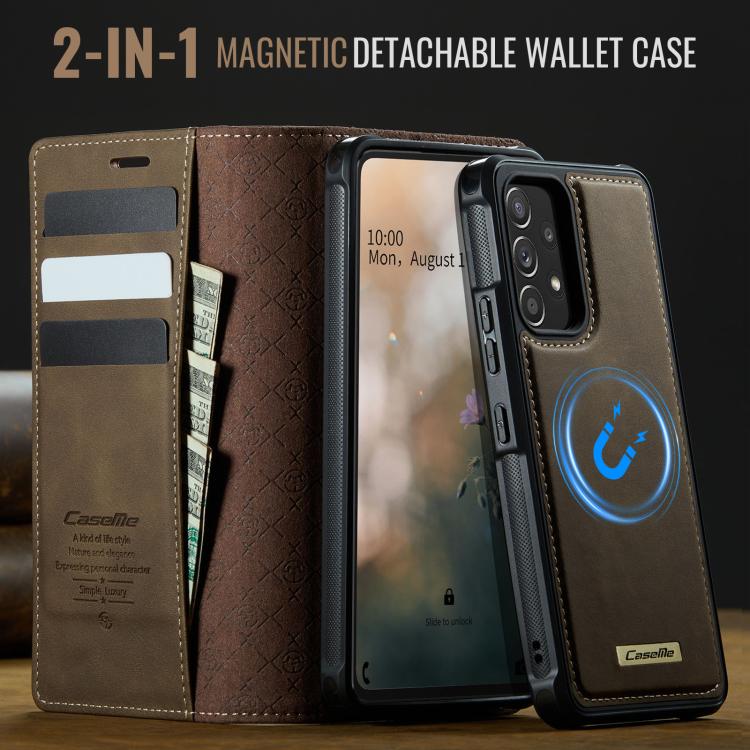 For Samsung Galaxy A53 5G CaseMe C49 Magnetic RFID Blocking Detachable Wallet Leather Phone Case
