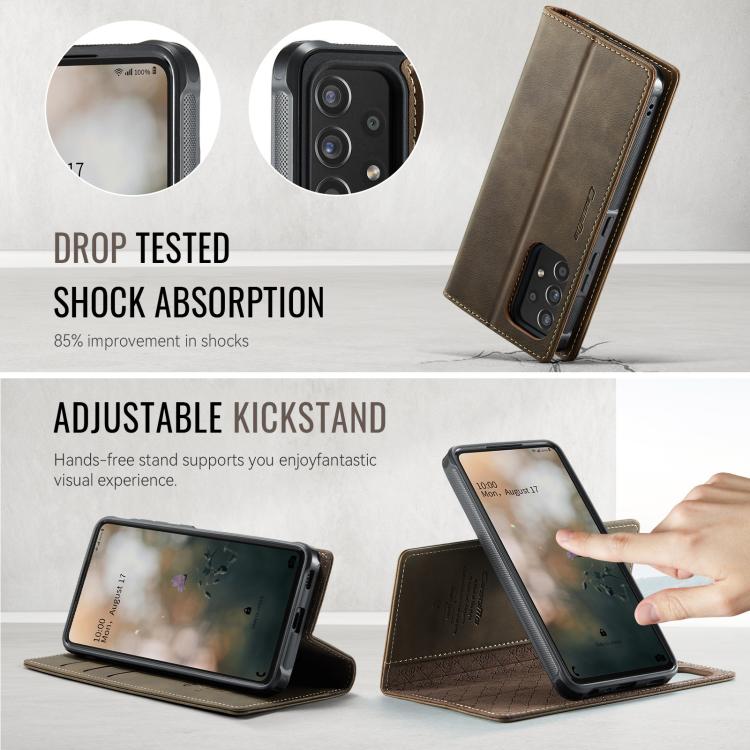 For Samsung Galaxy A53 5G CaseMe C49 Magnetic RFID Blocking Detachable Wallet Leather Phone Case