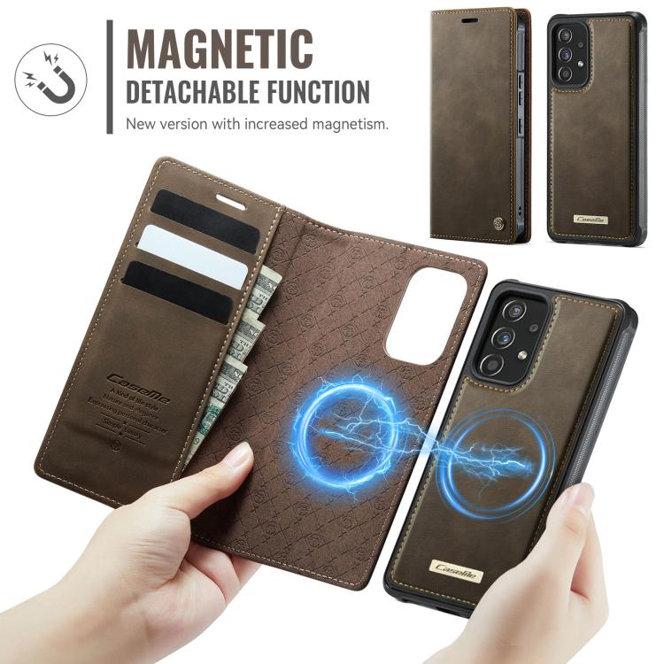 For Samsung Galaxy A53 5G CaseMe C49 Magnetic RFID Blocking Detachable Wallet Leather Phone Case