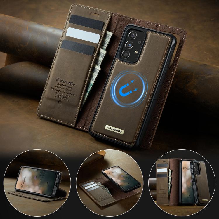 For Samsung Galaxy A53 5G CaseMe C49 Magnetic RFID Blocking Detachable Wallet Leather Phone Case