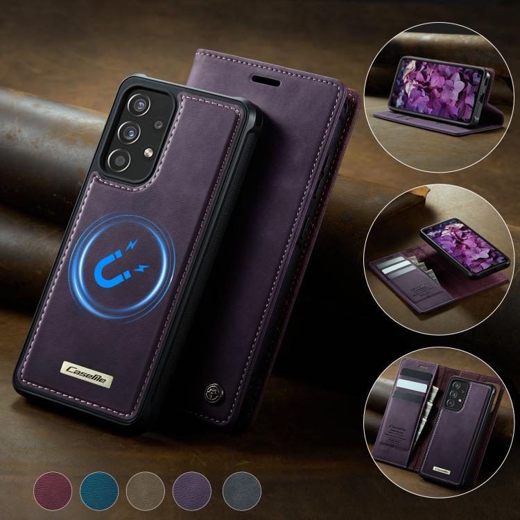 For Samsung Galaxy A53 5G CaseMe C49 Magnetic RFID Blocking Detachable Wallet Leather Phone Case