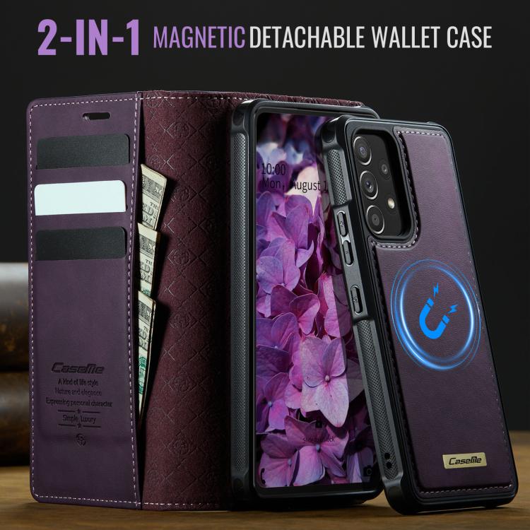 For Samsung Galaxy A53 5G CaseMe C49 Magnetic RFID Blocking Detachable Wallet Leather Phone Case