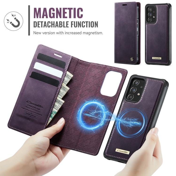 For Samsung Galaxy A53 5G CaseMe C49 Magnetic RFID Blocking Detachable Wallet Leather Phone Case