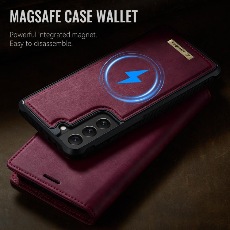 For Samsung Galaxy S22+ 5G CaseMe C49 Magnetic RFID Blocking Detachable Wallet Leather Phone Case