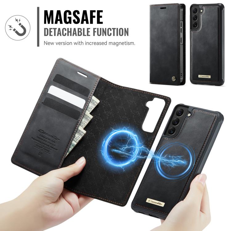 For Samsung Galaxy S22+ 5G CaseMe C49 Magnetic RFID Blocking Detachable Wallet Leather Phone Case