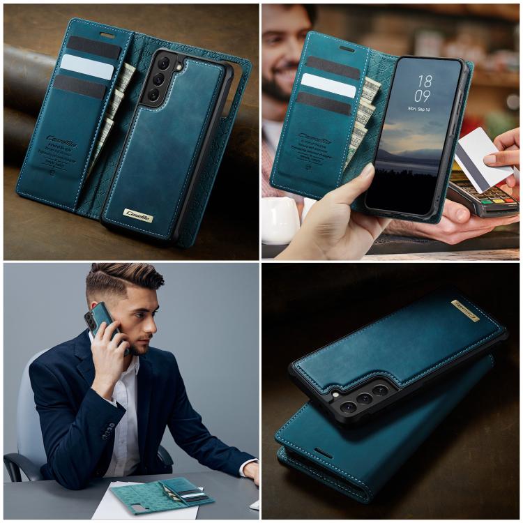 For Samsung Galaxy S22+ 5G CaseMe C49 Magnetic RFID Blocking Detachable Wallet Leather Phone Case