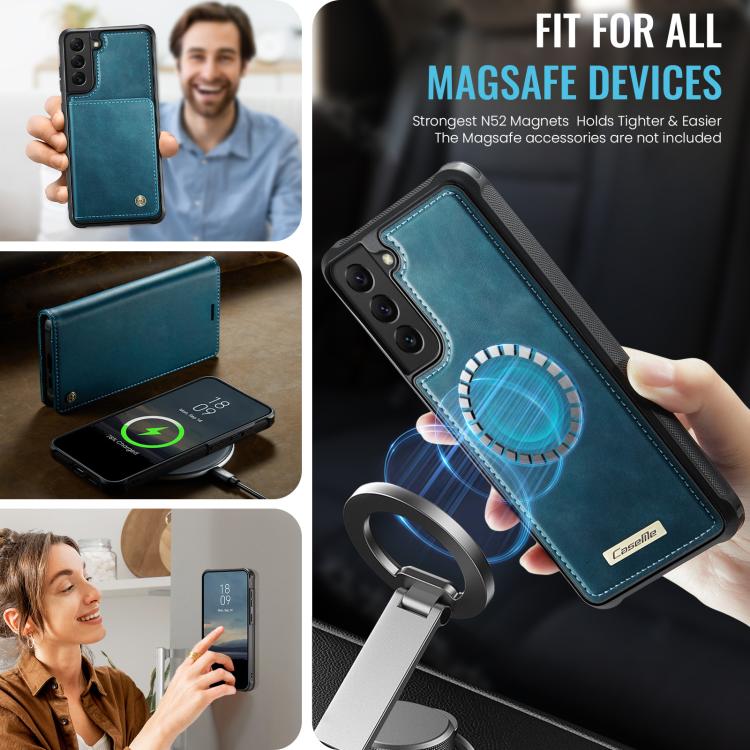 For Samsung Galaxy S22+ 5G CaseMe C49 Magnetic RFID Blocking Detachable Wallet Leather Phone Case
