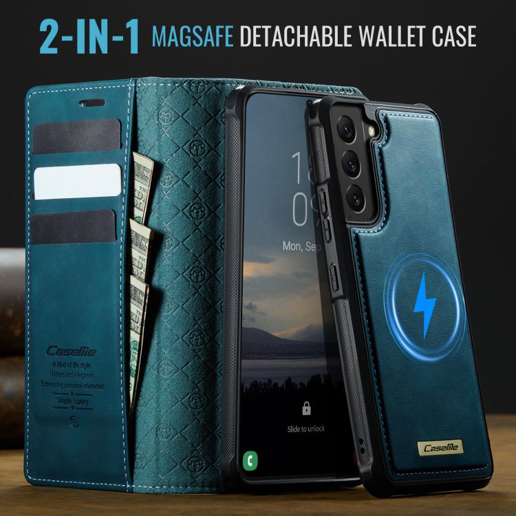 For Samsung Galaxy S22+ 5G CaseMe C49 Magnetic RFID Blocking Detachable Wallet Leather Phone Case