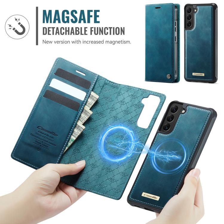 For Samsung Galaxy S22+ 5G CaseMe C49 Magnetic RFID Blocking Detachable Wallet Leather Phone Case
