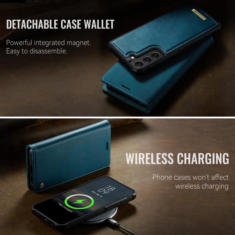For Samsung Galaxy S22+ 5G CaseMe C49 Magnetic RFID Blocking Detachable Wallet Leather Phone Case
