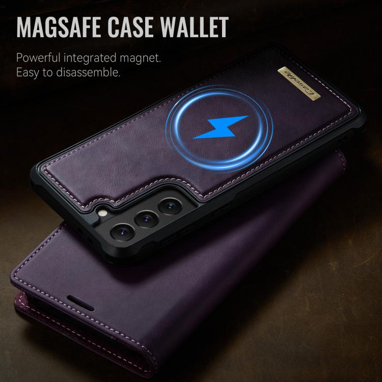 For Samsung Galaxy S22+ 5G CaseMe C49 Magnetic RFID Blocking Detachable Wallet Leather Phone Case